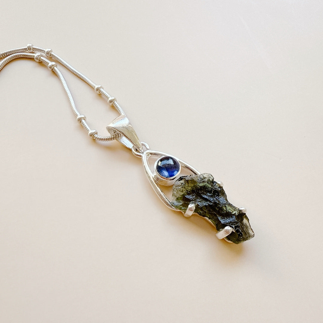 Tanzanite & Moldavite Pendant