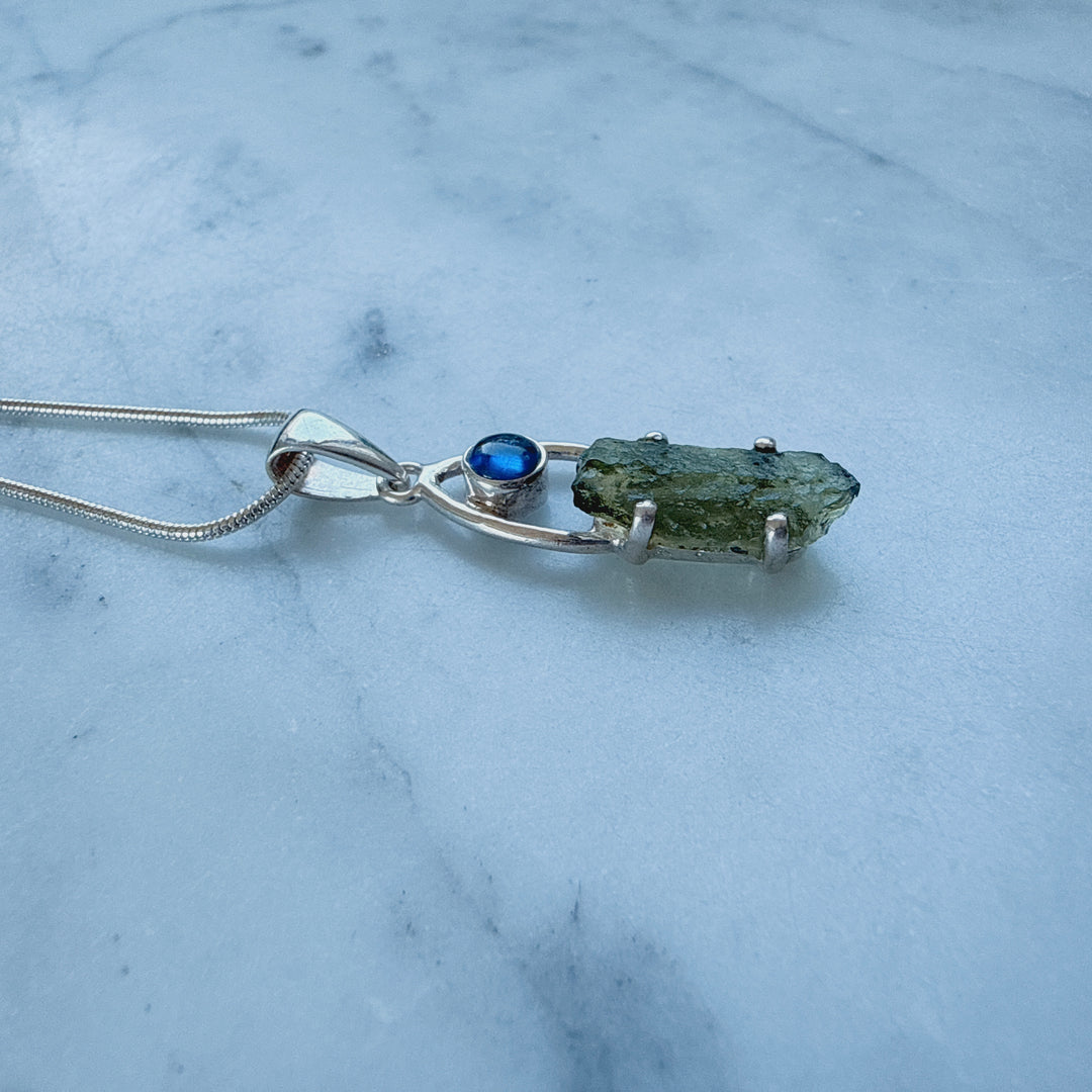 Tanzanite & Moldavite Pendant