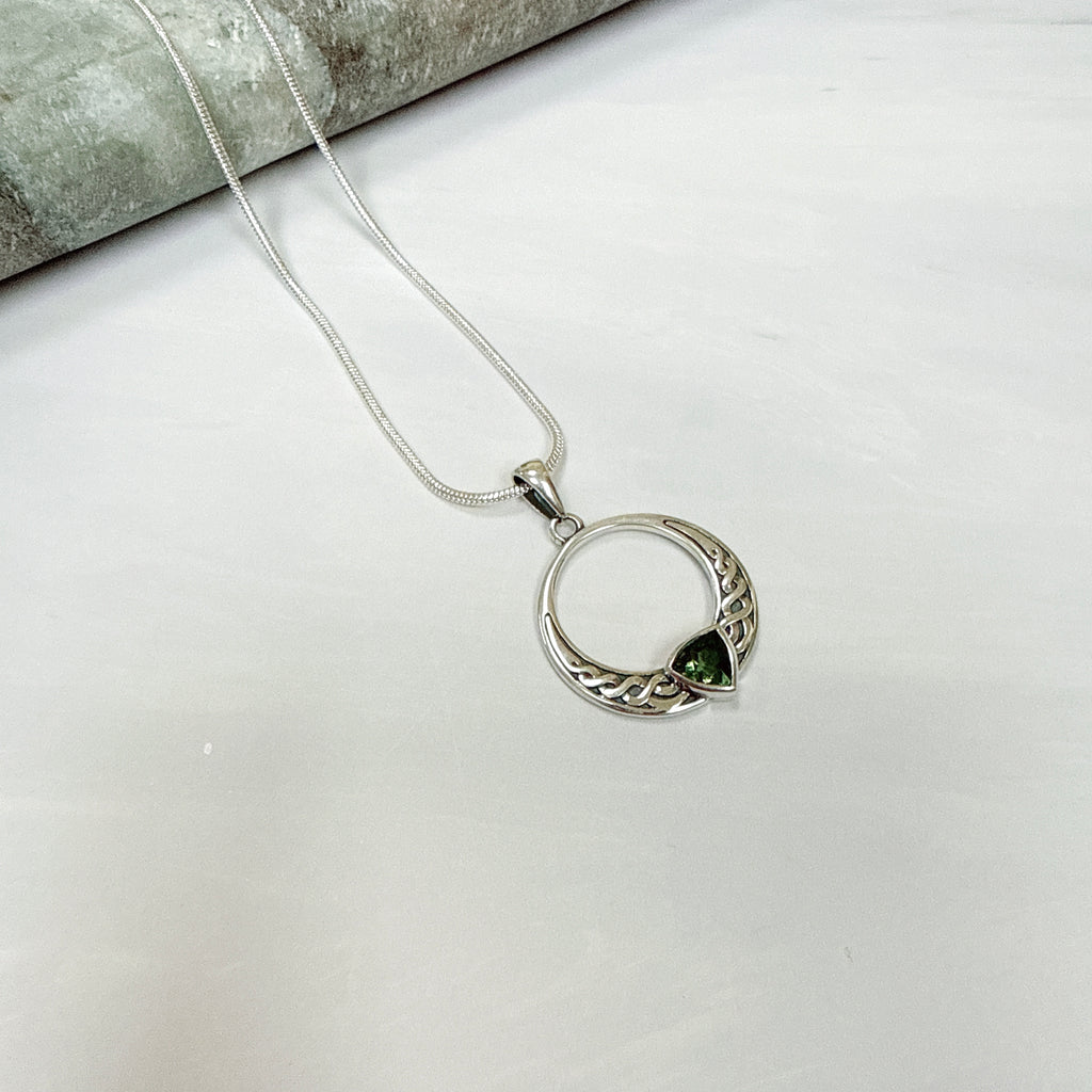 Faceted Moldavite Pendant