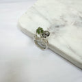 Moldavite, Herkimer Diamond & Meteorite Campo del Cielo Ring