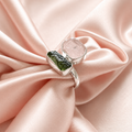 Designer Moldavite & Rose Quartz Ring