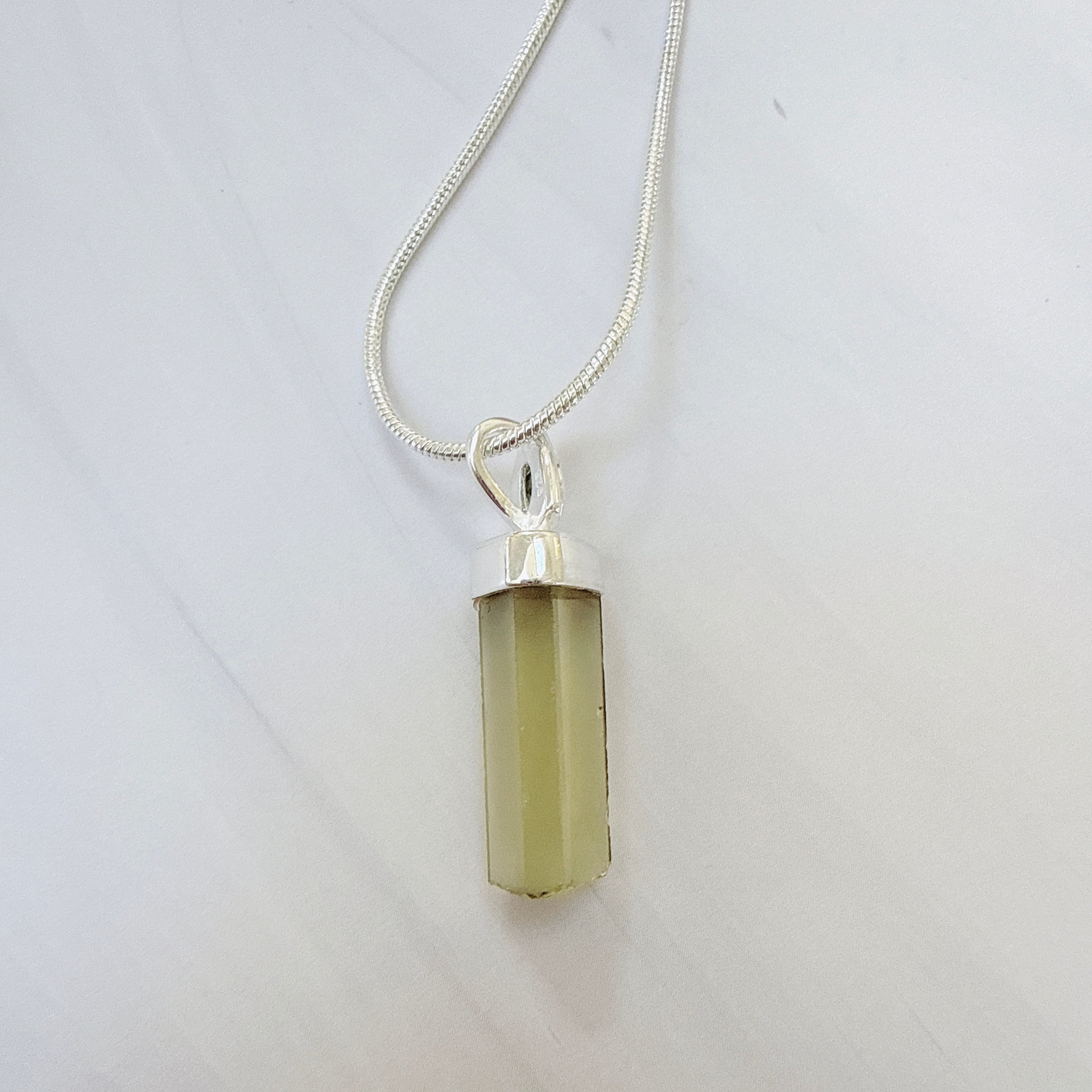 Designer – Lemon Topaz & Moldavite Pendant