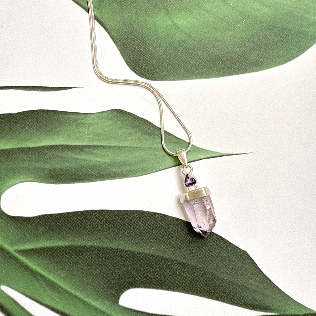 Lavender & Amethyst Pendant