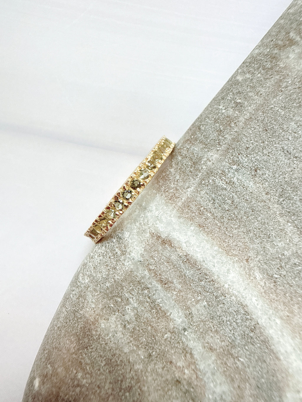 18K Gold Vermeil – Moldavite Faceted Ring