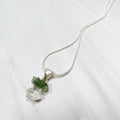 MOLDAVITE & HERKEMIER DIAMOND PENDANT