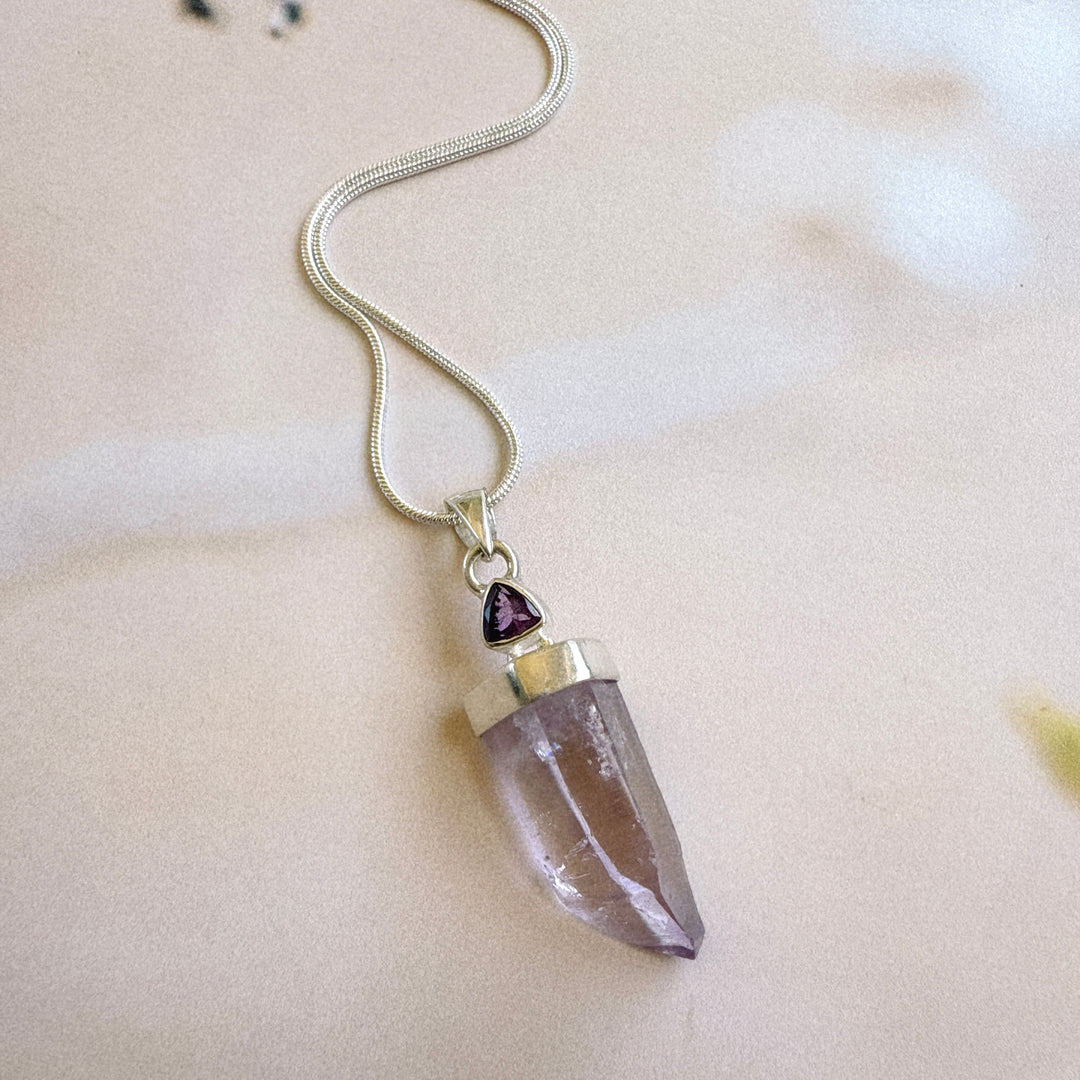 Lavender & Amethyst Pendant