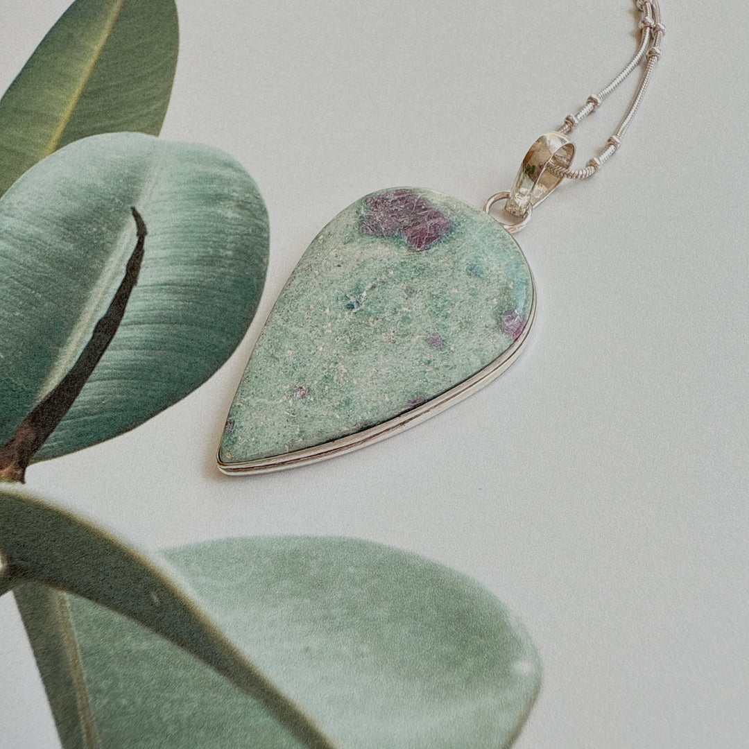 Ruby Fuchsite Gemstone Pendant