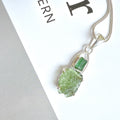 Moldavite & Green Tourmaline Pendant