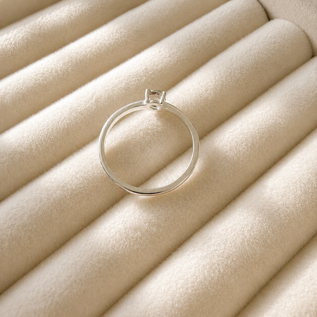 Faceted Moldavite Ring