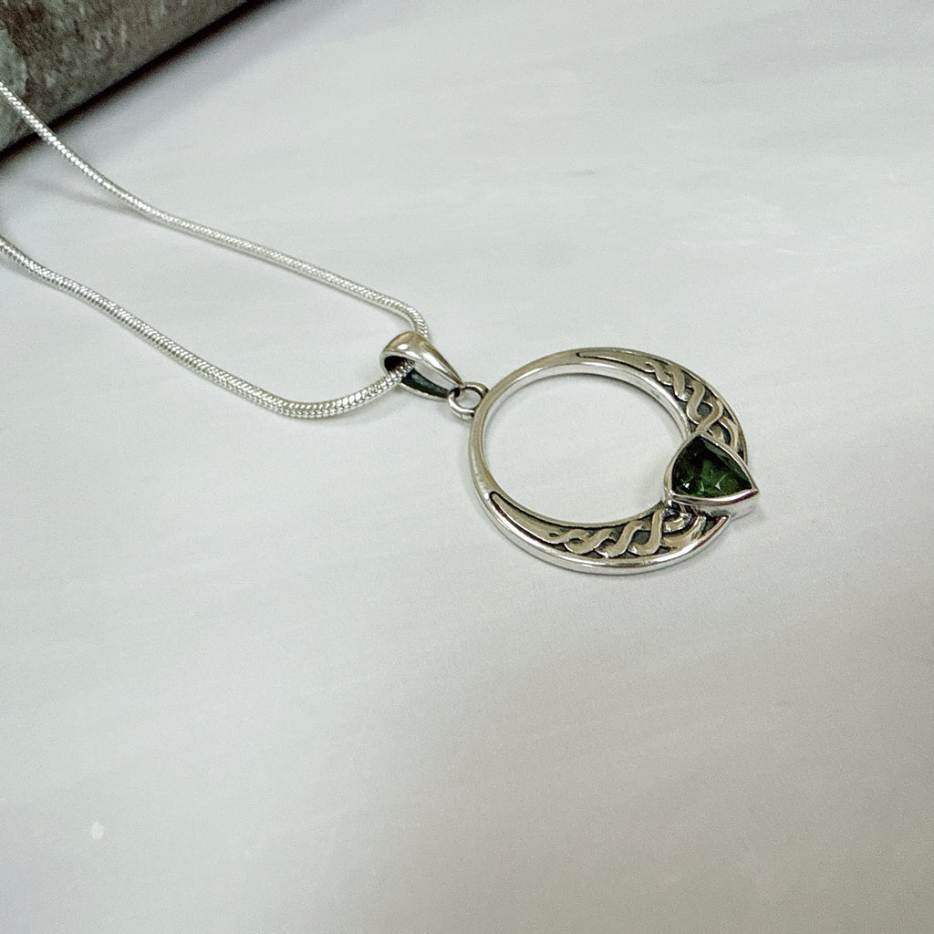 Faceted Moldavite Pendant