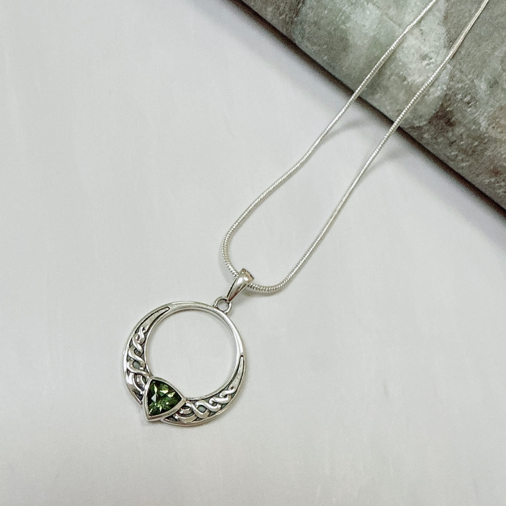 Faceted Moldavite Pendant