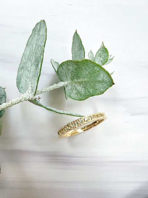 18K Gold Vermeil – Moldavite Faceted Ring