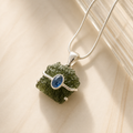 Moldavite & Tanzanite Pendant