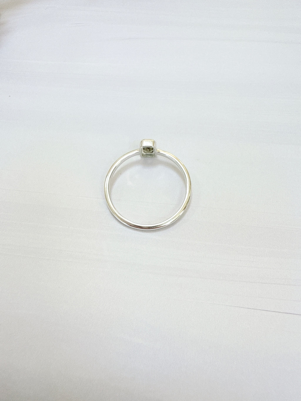 Faceted Moldavite Ring