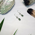 Moldavite & Herkimer Diamond Earrings