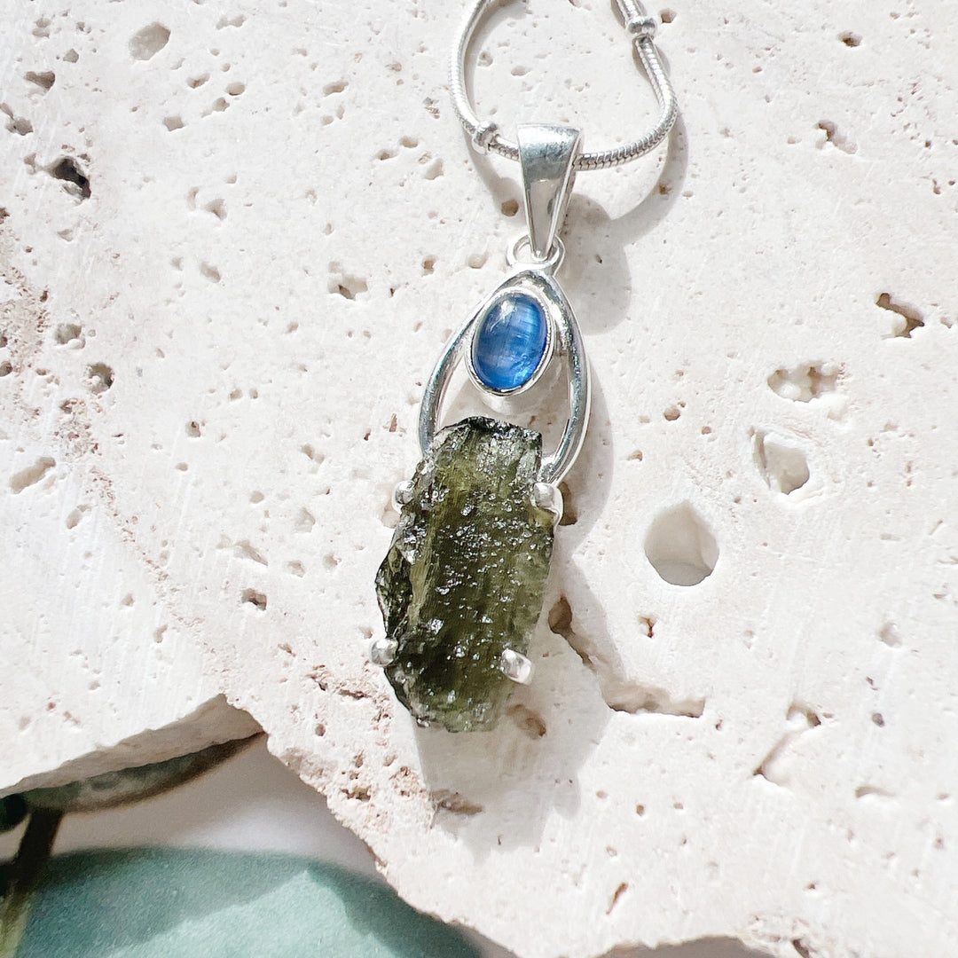 Tanzanite & Moldavite Pendant