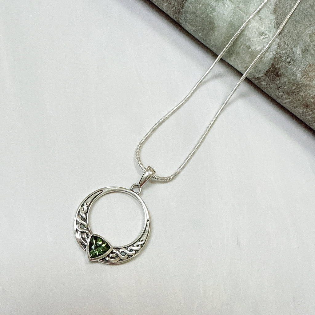 Faceted Moldavite Pendant