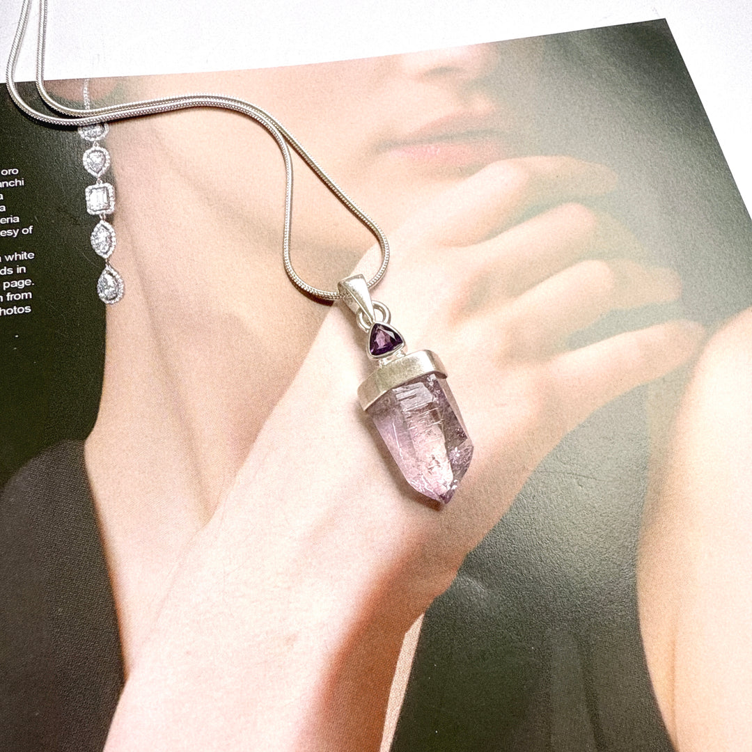Lavender & Amethyst Pendant