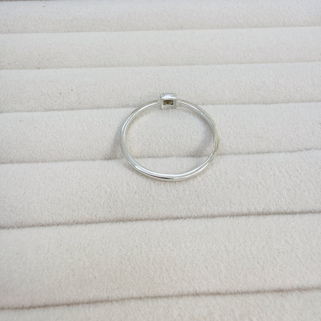 Faceted Moldavite Ring