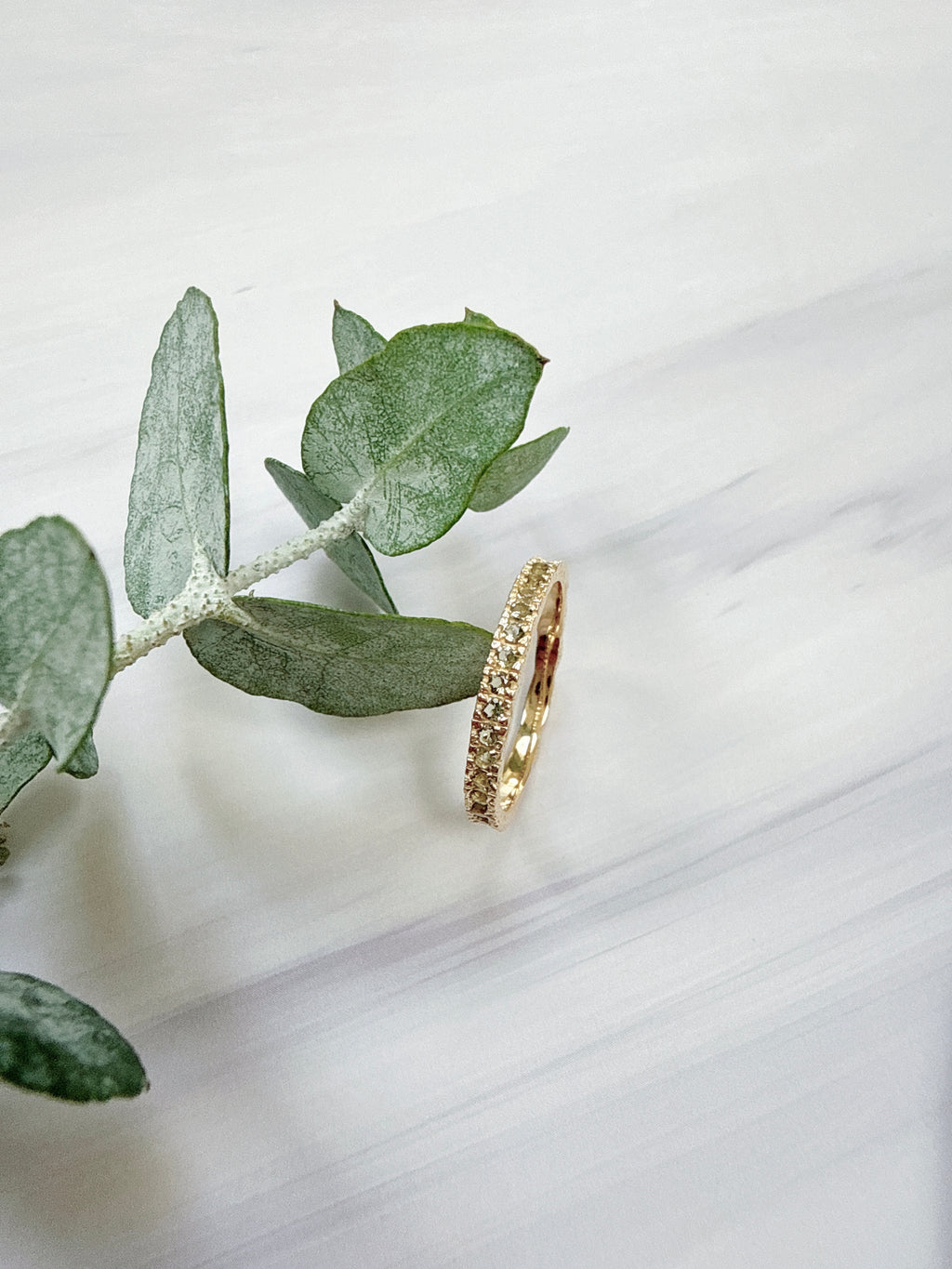 18K Gold Vermeil – Moldavite Faceted Ring