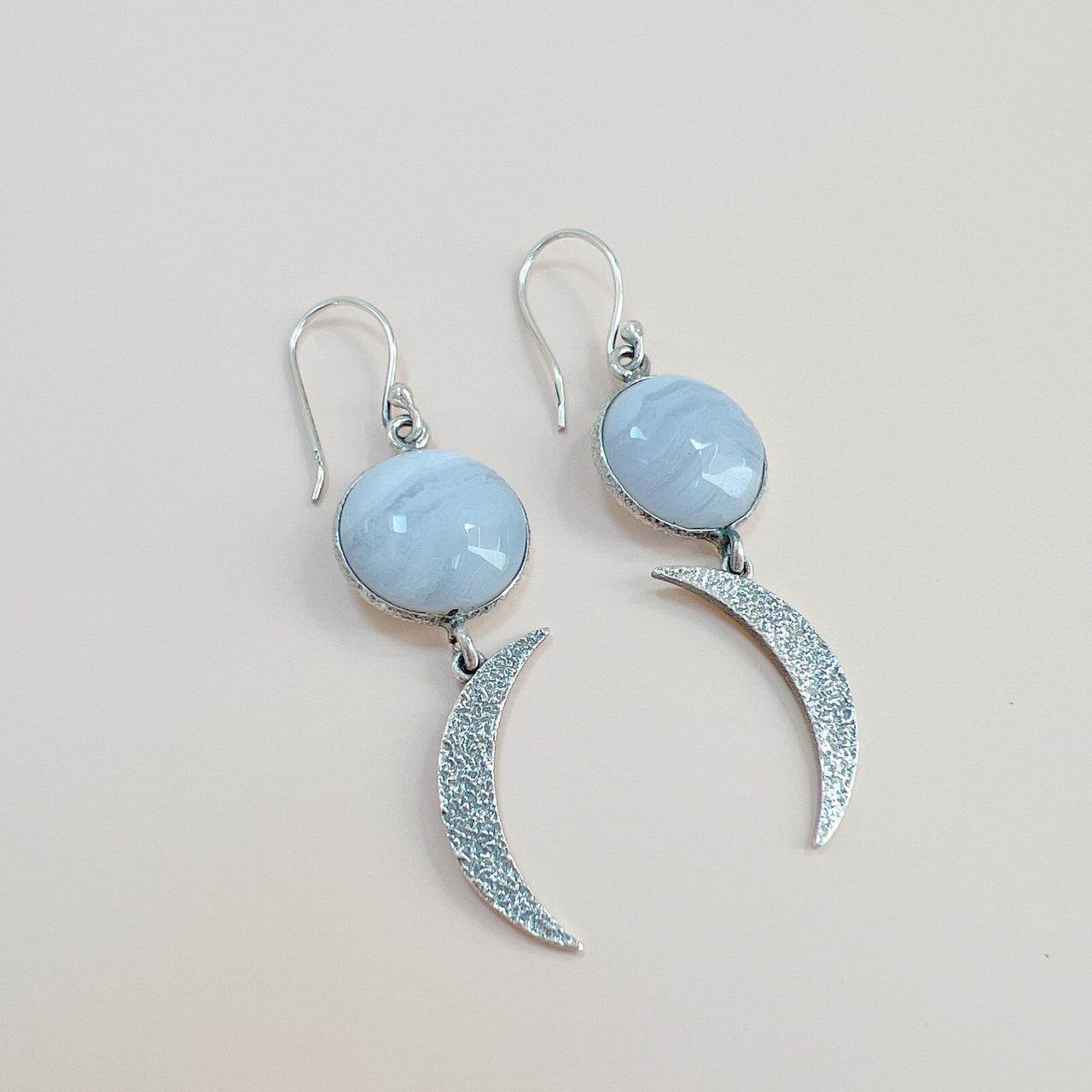 Blue Lace Agate Earrings