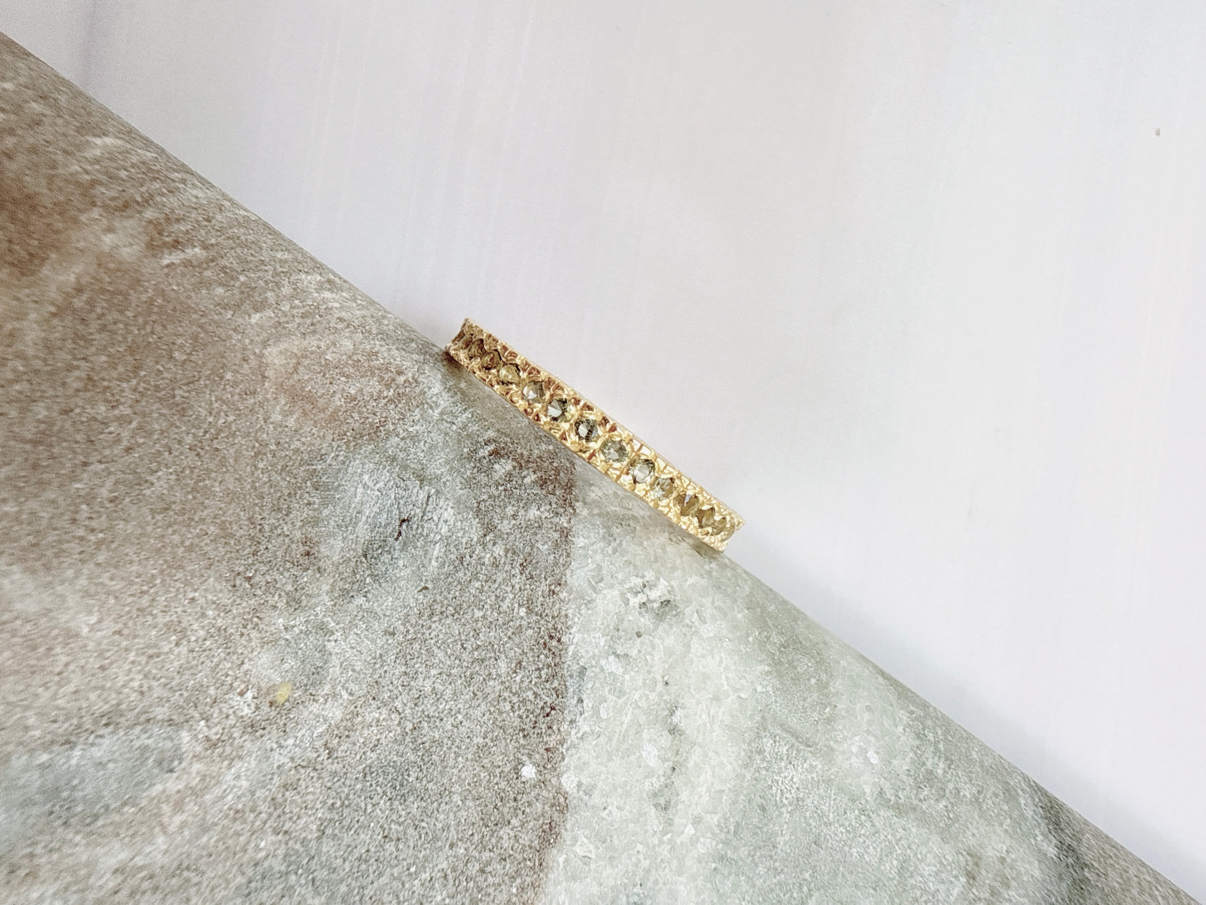 18K Gold Vermeil – Moldavite Faceted Ring