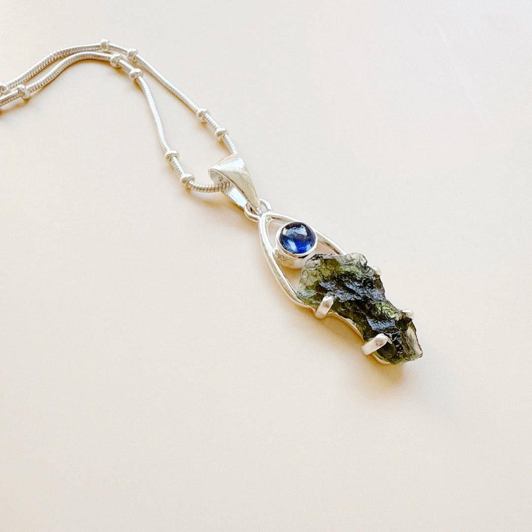 Tanzanite & Moldavite Pendant