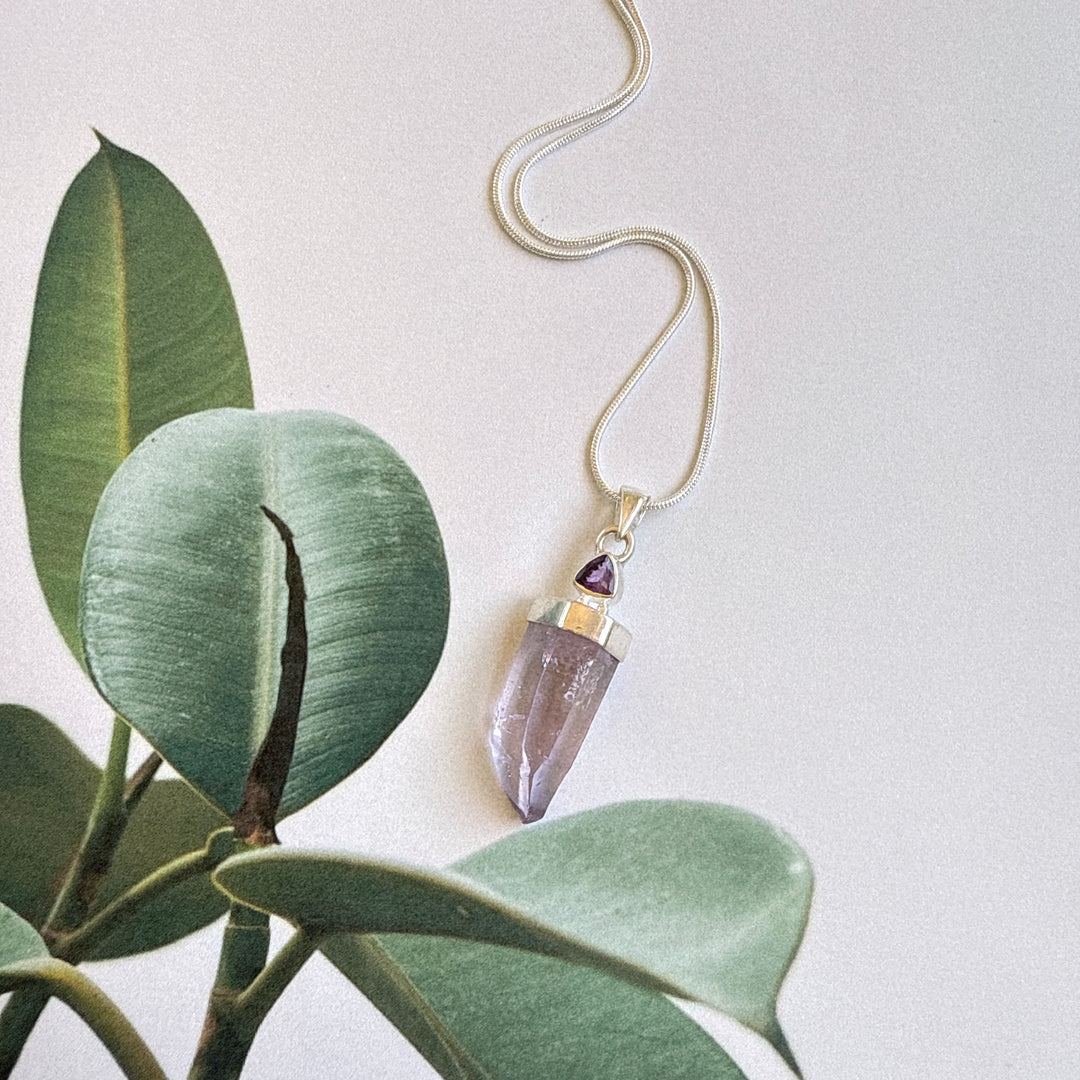 Lavender & Amethyst Pendant