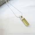 Designer – Lemon Topaz & Moldavite Pendant