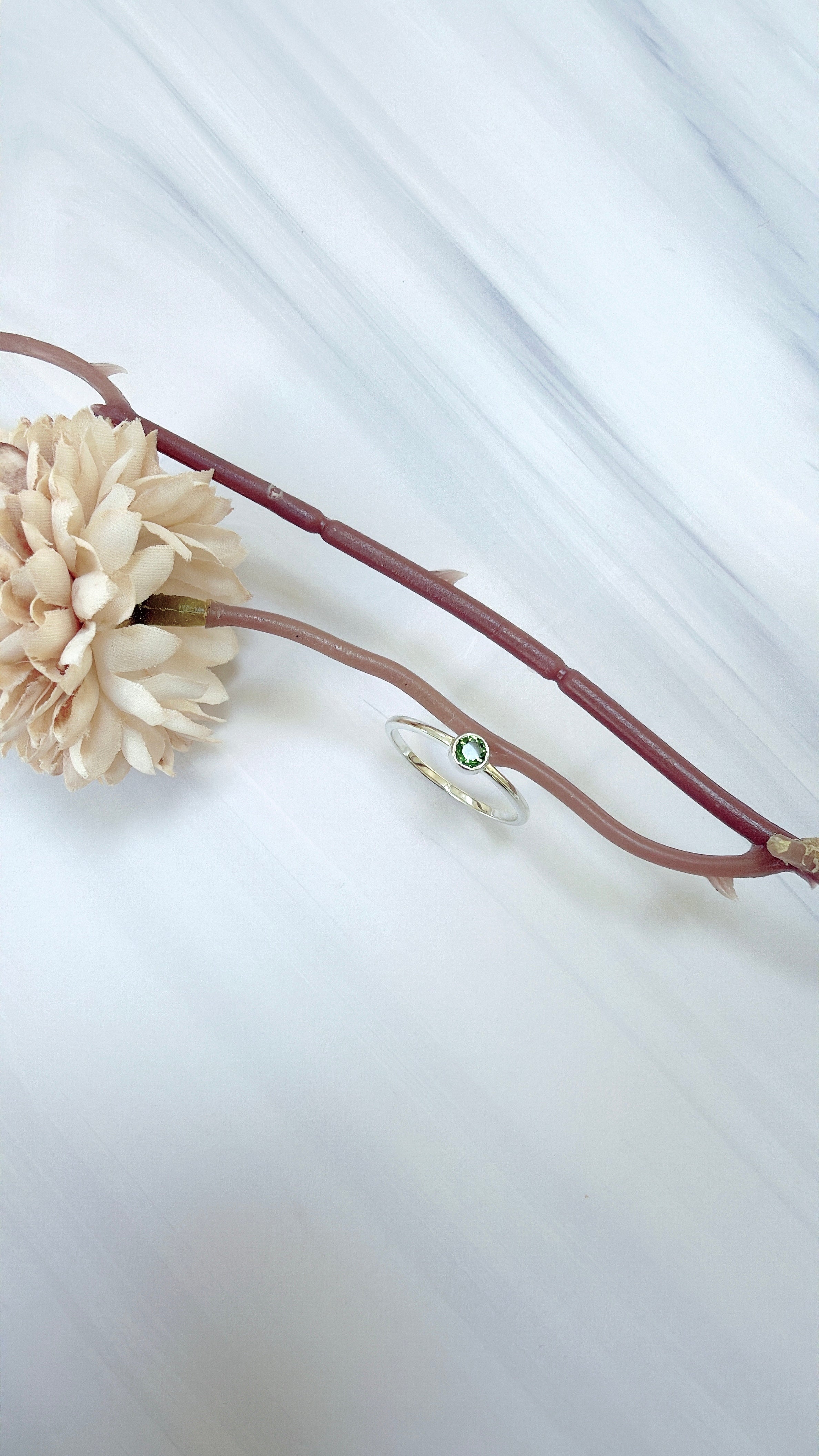 Faceted Moldavite Ring