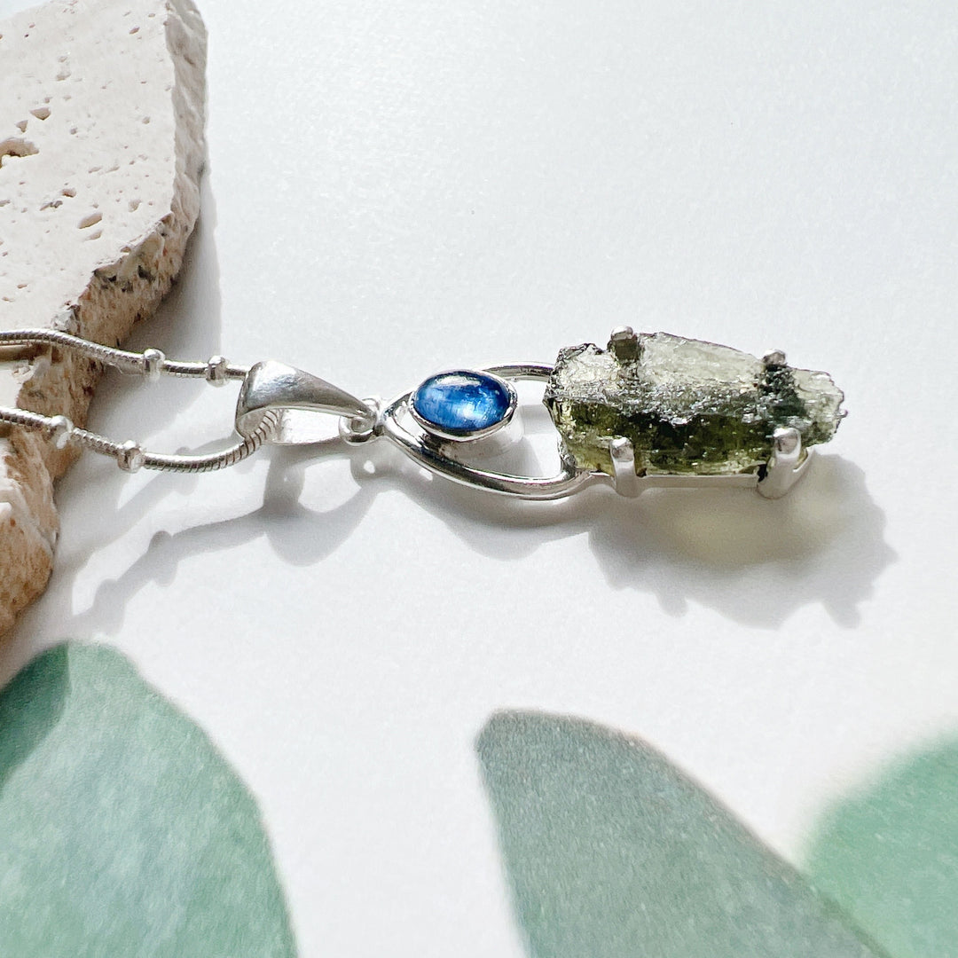 Tanzanite & Moldavite Pendant