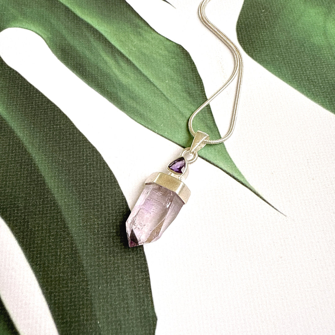 Lavender & Amethyst Pendant