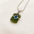 Moldavite & Tanzanite Pendant