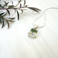 Moldavite with Herkimer Diamond Pendant