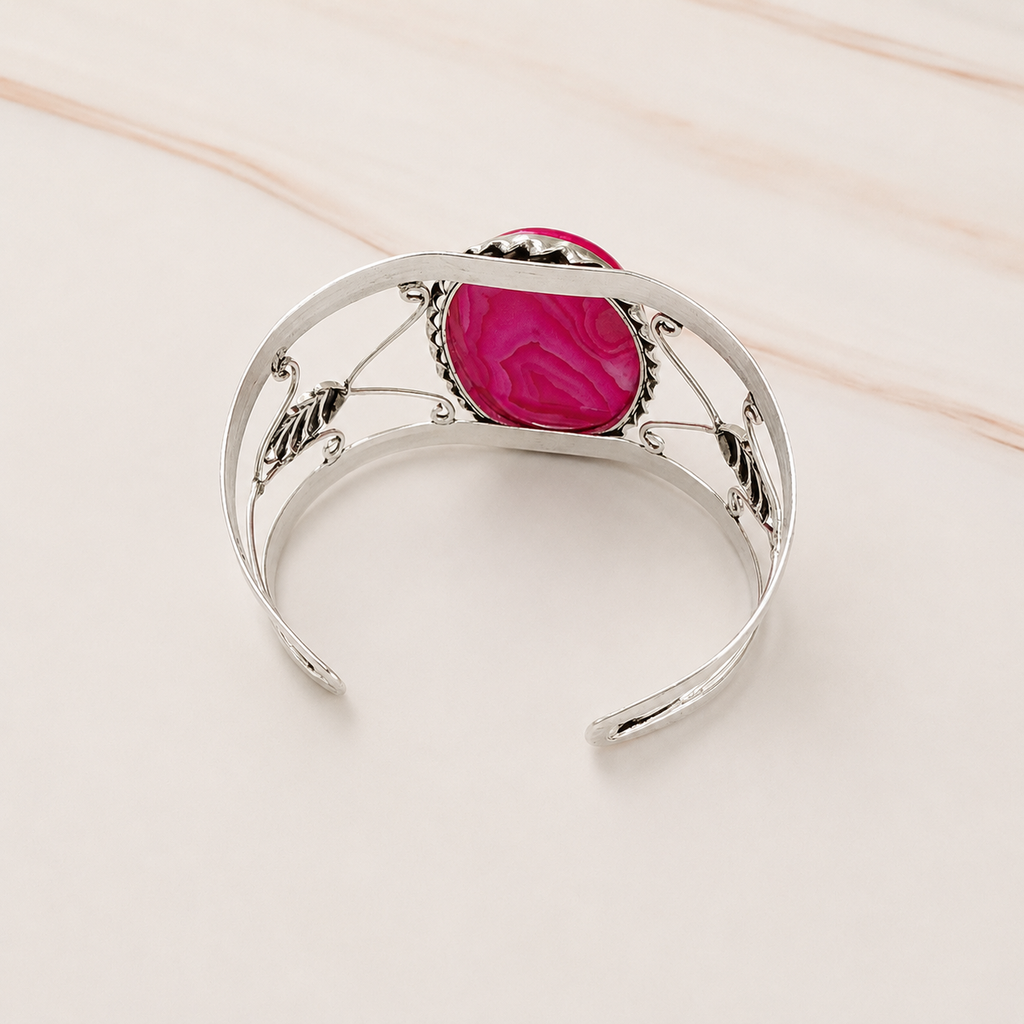 Pink Botswana Agate Bangle