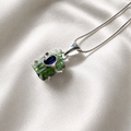 Moldavite & Tanzanite Pendant