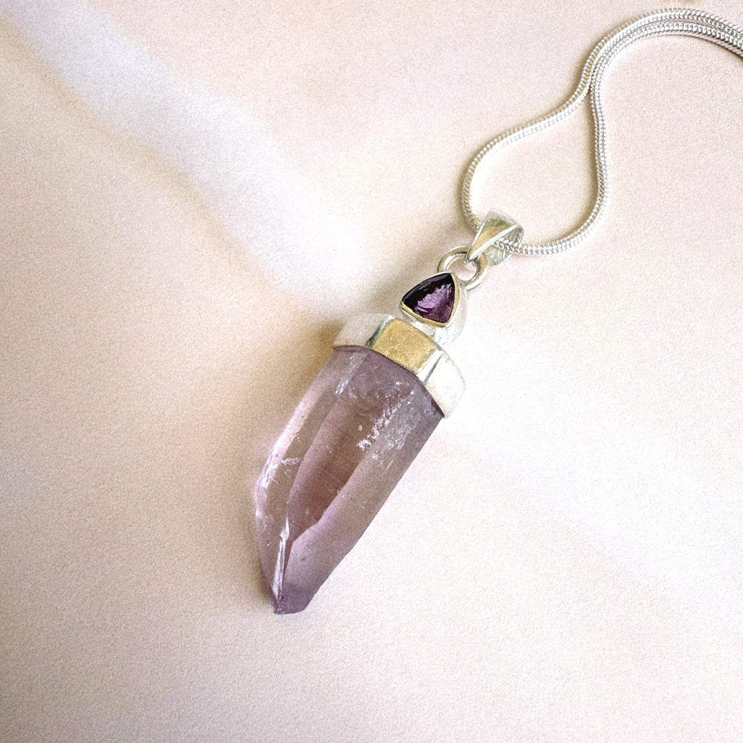 Lavender & Amethyst Pendant