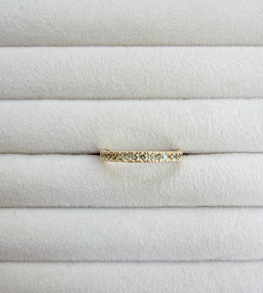 18K Gold Vermeil – Moldavite Faceted Ring