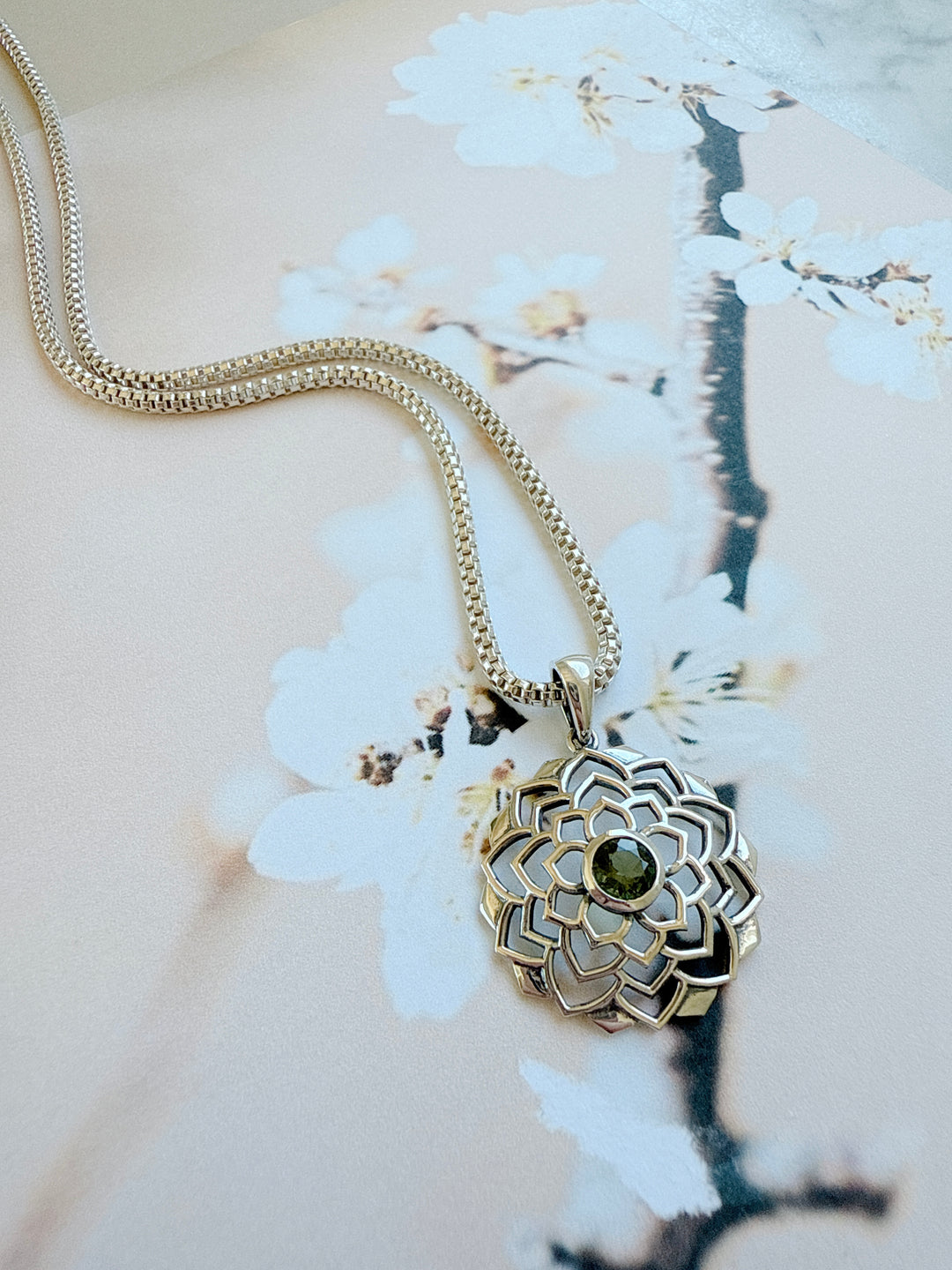 Round Celtic - Moldavite Faceted Pendant