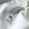 Moldavite with Herkimer Diamond Pendant