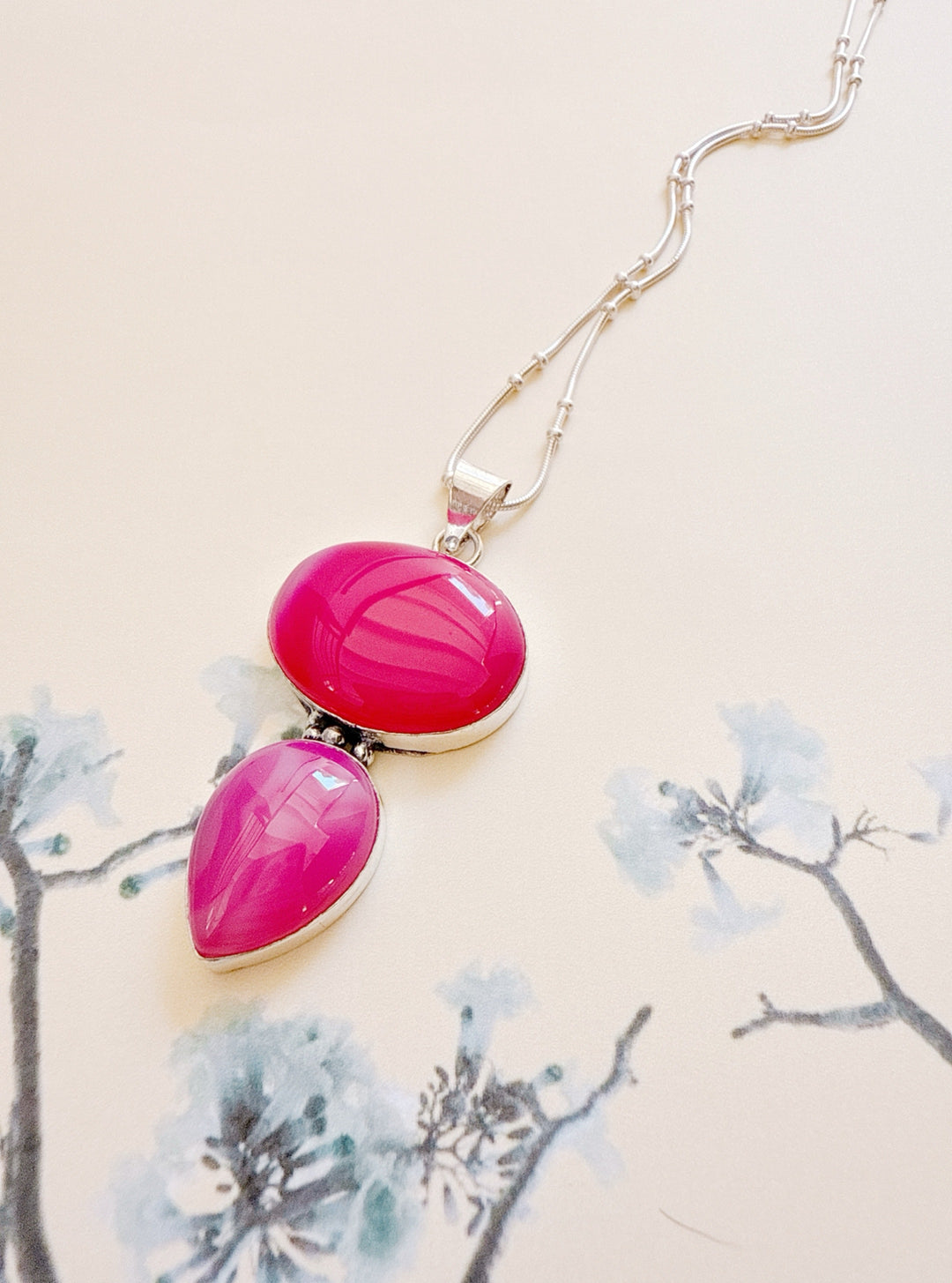 Pink Botswana Agate Pendant