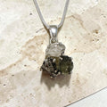 Moldavite, Herkimer Diamond & Campo del Cielo Meteorite Pendant