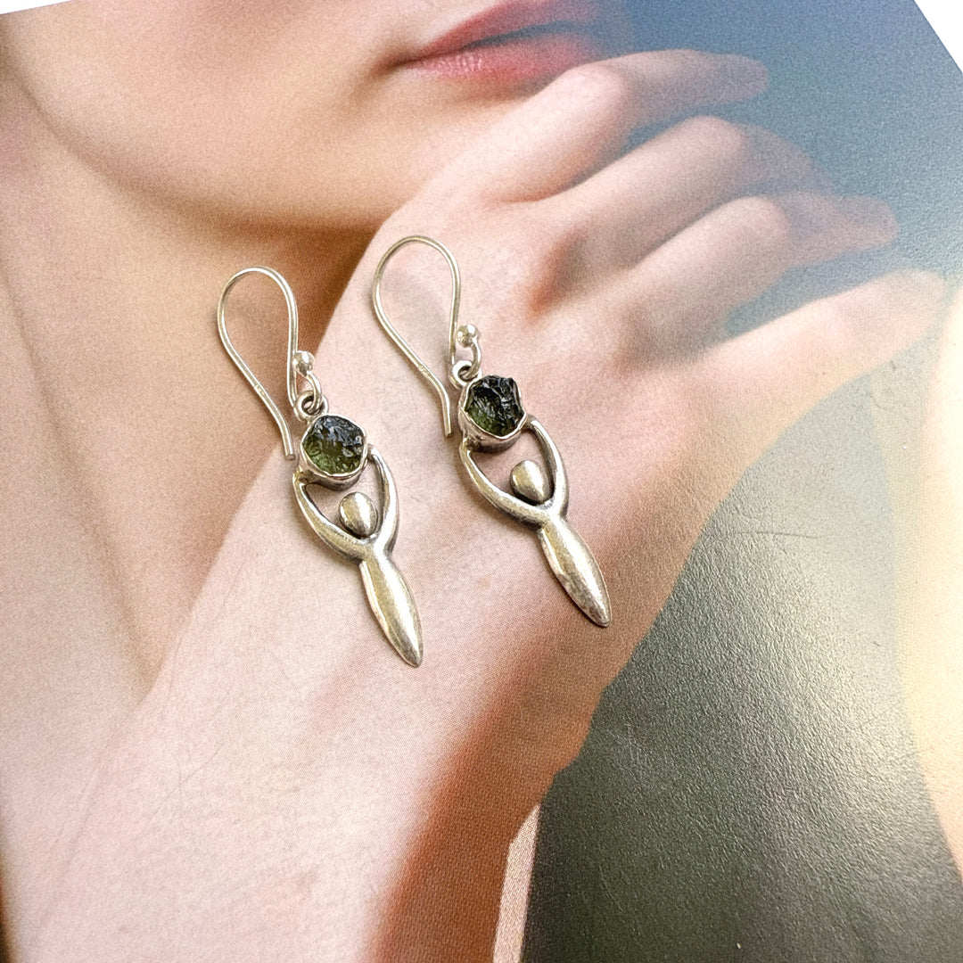 Moldavite Earrings