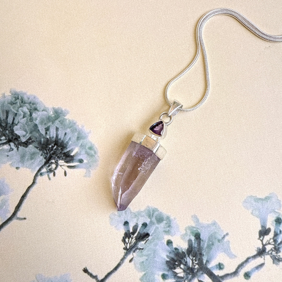 Lavender & Amethyst Pendant