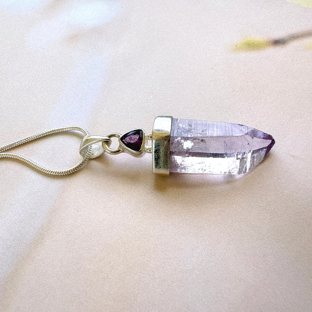 Lavender & Amethyst Pendant