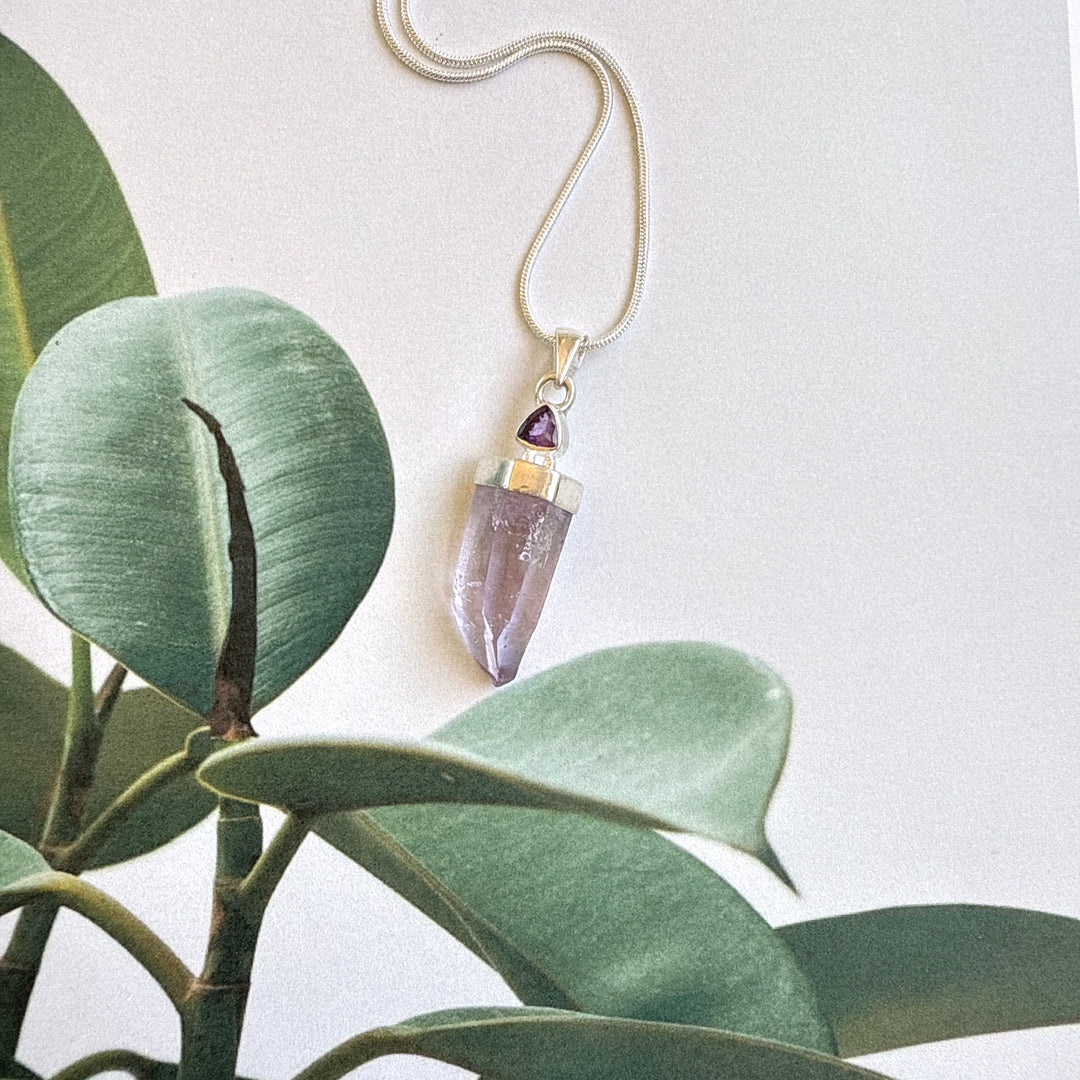 Lavender & Amethyst Pendant