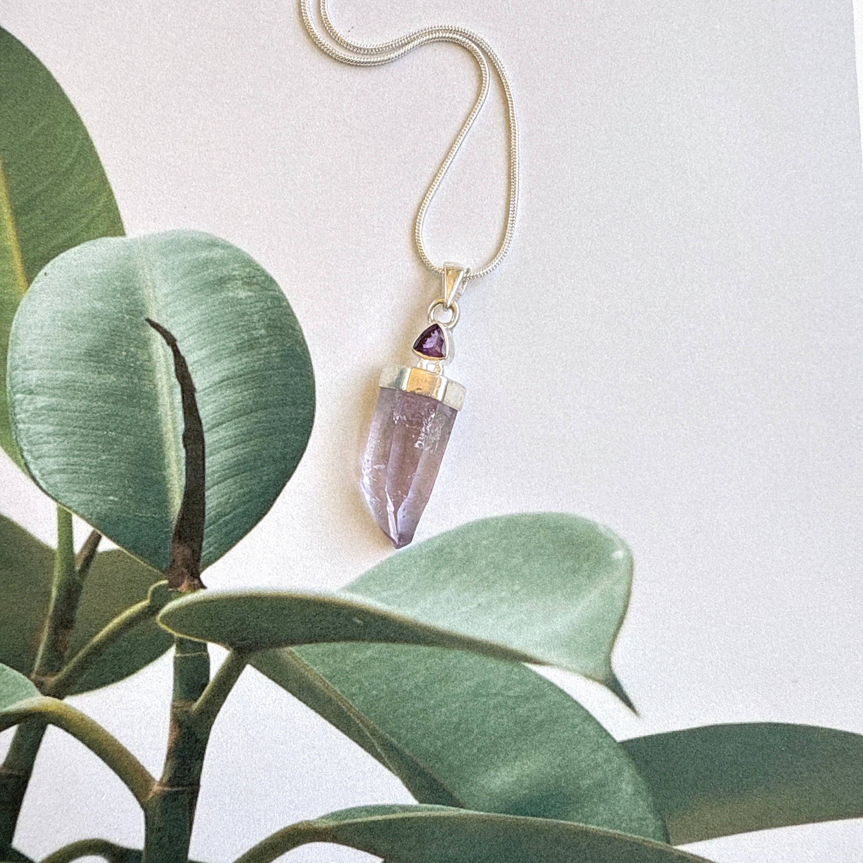 Lavender & Amethyst Pendant