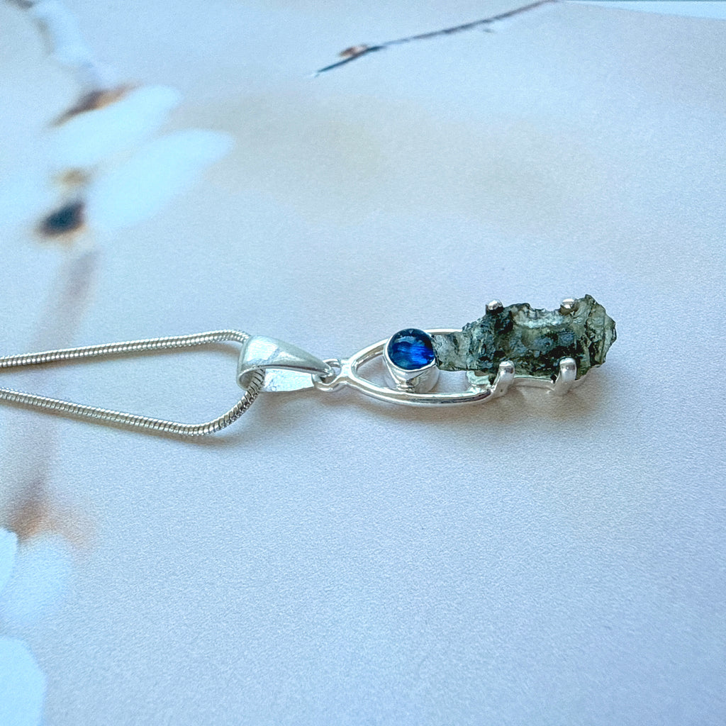 Tanzanite & Moldavite Pendant