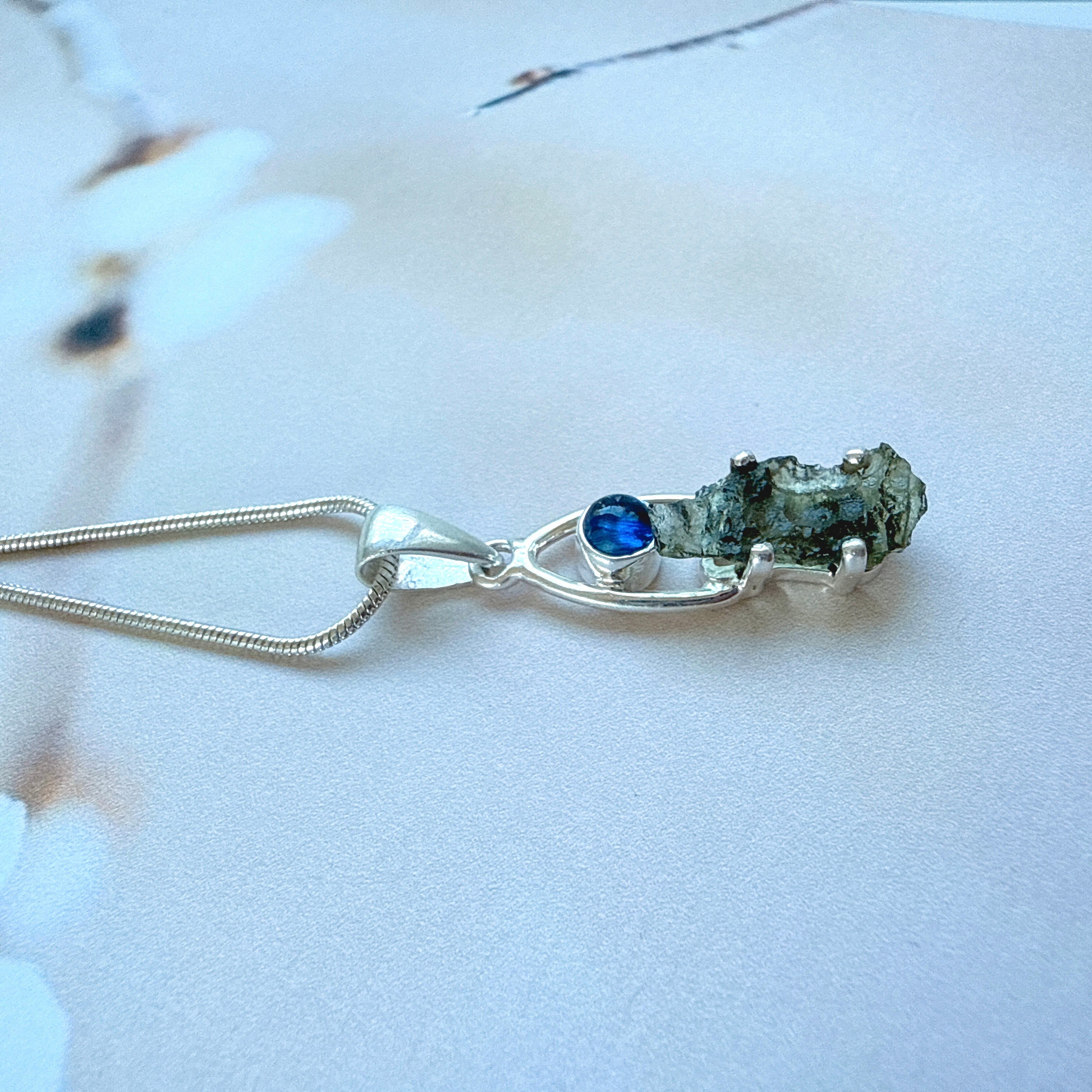 Tanzanite & Moldavite Pendant