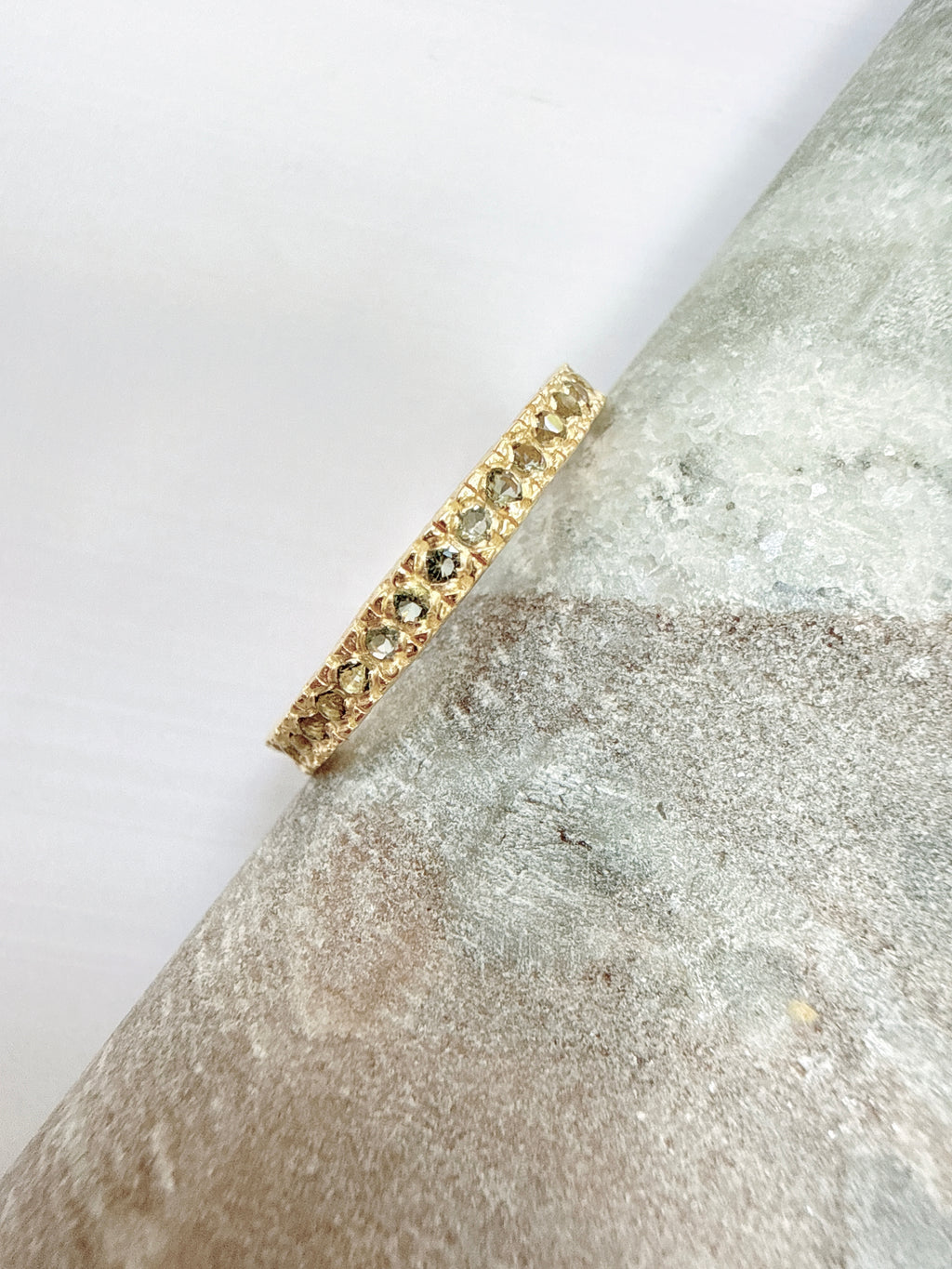 18K Gold Vermeil – Moldavite Faceted Ring